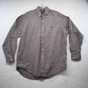 Polo Ralph Lauren Yarmouth Men's 16.5 Button Down Houndstooth Cotton Shirt"